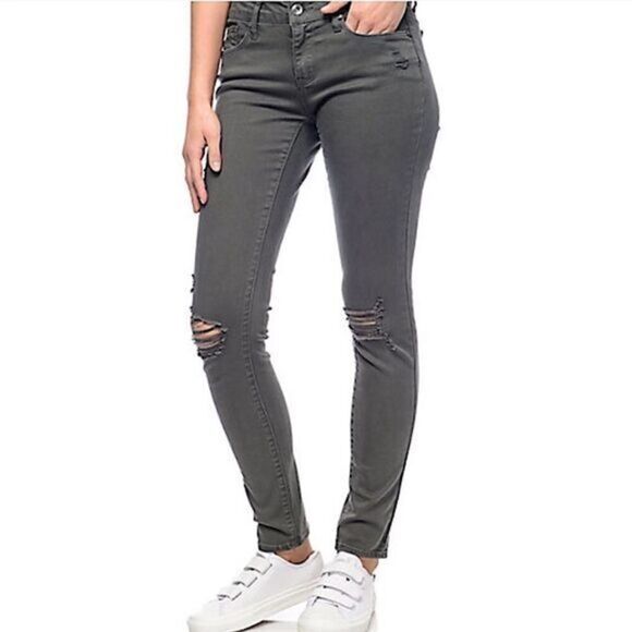 DISTRESSED SKINNY JEANS - Picture 1 of 13